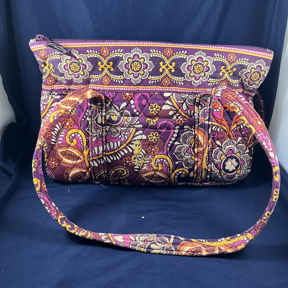 Vera Bradley Purse Tote Bag Floral Paisley Quilted Carry Vibrant Bohemian
